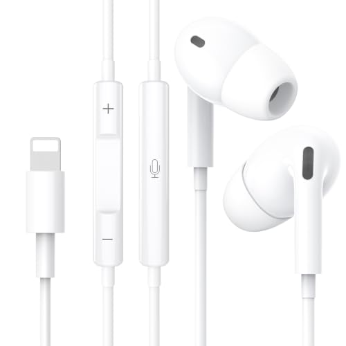 Auriculares para iPhone con Cable, [Certificados MFI] Auriculares con Cable