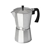 Jata CCA9 - Cafetera Italiana de Aluminio, Capacidad 9 Tazas, Apta para Todo Tipo de Cocinas Salvo inducción