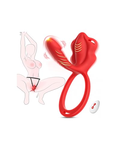 Couples Sex Toys Wearable Vibrator - MOOLIGIRL Rose Toy Vibrating Panties for Women Men 10 Vibration Modes G Spot Vibrater Hands Free Female Adult Toy Clitoral Stimulator Cock Ring Penis Sleeve
