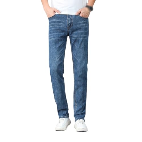 Spring and Fall Jeans Basic Jeans Business Straight Leg Regular Stretch Jeans(40)