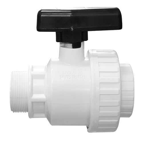 HydroTools Swimming Pool ABS Threaded Socket Ball Valve - 7