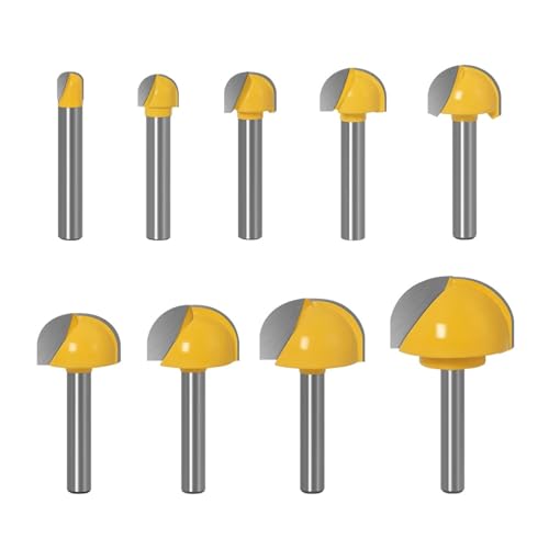 Embouts de toupie à nez rond carbure monobloc 6mm | Fraise défonceuse pour rainure bois