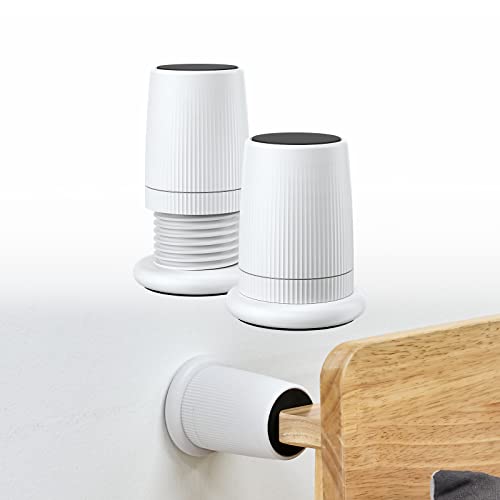 Xuenair Headboard Stopper,2 Pcs White Adjustable Bed Frame Anti-Shake Tool,2.9-4.9In Headboard Stoppers For Wall,Bed,Bedside,Table(White 2 Pcs) #TOP12