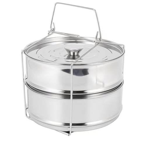 Stackable steam Cooker, 2 Step-to-be Stackable steam Pot Set, Stainless Steel Pressure Cooker with lid, Saucepan in The Saucepan, Baking, casseroles, Lasagna Pans
