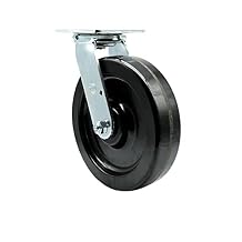 Heavy Duty Swivel Top Plate Caster with 8 Inch Phenolic Wheel and Ball Bearings - 1,250 lbs. Capacity/Caster - Service Caster Brand