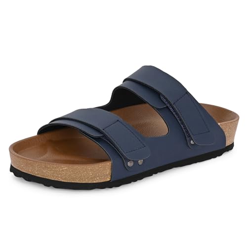 Image of Centrino Men's Berkin-Style Slip-On Sandals | Open Toe Design | Soft PU Footbed | Lightweight & Comfortable | Arch Support | On-Grip Sole | Casual Outdoor Wear (9207)