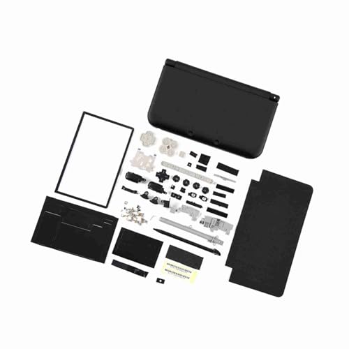 Carcasa de repuesto para 3DS XL negra kit integral con botones y chasis 4