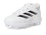 adidas Boys Adizero Impact Baseball, White/Black/Team Light Grey, 4.5