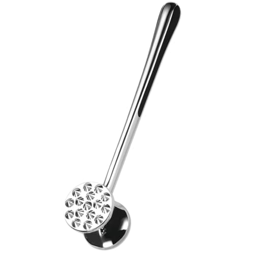 Cabilock Heavy Duty Meat Tenderizer Mallet Dual Sided Kitchen Hammer for Tenderizing Beef Chicken Steak More Non Skid Handle Material with Hanging