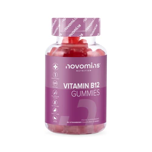 Vitamin B12 Gummies - Vegan - High Strength - 1 Month Supply - Vitamin B12 1000 MCG – Enriched with Vitamin C, B1, B2, B6, Biotin - Vitamin B12 Gummies Made by Novomins