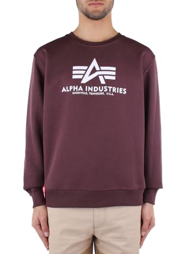 Alpha Industries Basic Sweater Sweatshirt für Herren Deep Maroon – Ansicht 1