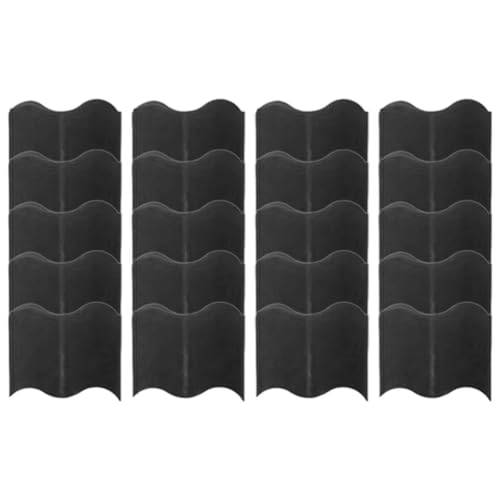 Fituenly 20 Bordes De Jardín De Plástico Sin Excavar, 14 Cm De Alto, Entrelazados, Decorativos, para Cercas De Jardín, Flexibles, para Césped, Parterres, Patios, Pasarelas, Etc.