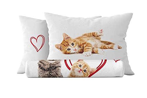 Homemania 014252 Cats Duvet Cover Set for Bed Multicoloured, 250 x 200 cm - Image 3