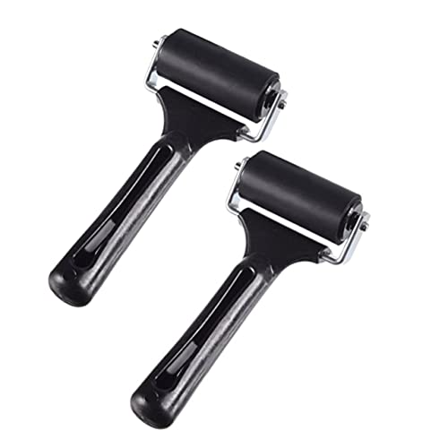 HOODANCOS 2pcs Ink Roller Tool Rubber for Printing Stamping 15cm x 6cm Heavy Duty Metal Frame