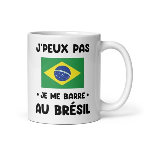 MugSmile Mug Brésil je peux pas je me barre au Brésil tasse Brésil humour voyage