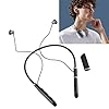 Tomantery Cuffie con Archetto da Collo, Design Magnetico, Cancellazione del Rumore per Appassionati di Sport, Cuffie Wireless Impermeabili, Nere