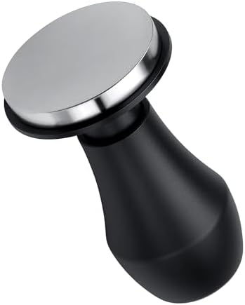Normcore 45.5mm Coffee Tamper V4.1 with Click Sound Feedback, Spring Loaded Tamper with 304 Stainless Steel Flat Base Fits Flair Pro and Pro 2, Anodized Aluminum Handle with Silicone Stand, Black - Thumbnail 3