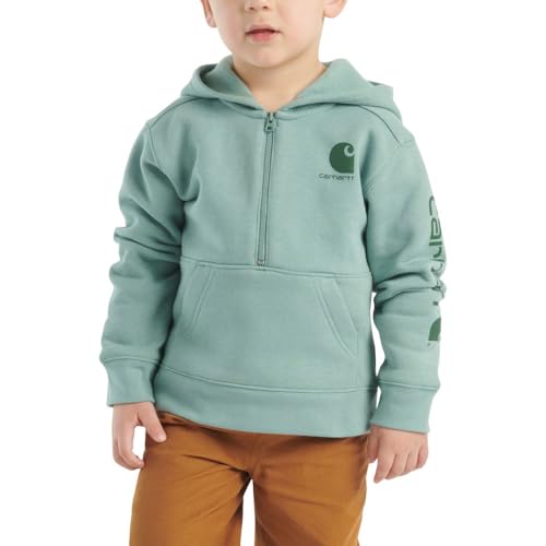 Carhartt Kid's CA6579 Long-Sleeve Half-Zip Sweatshirt - Boys - 18 Months - Patina