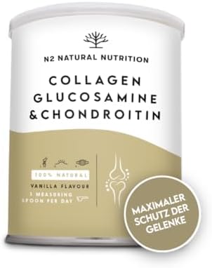Collagen Hydrolysat Pulver mit Hyaluronsäure, Glucosamin, Vitamin C, Magnesium, Silizium. Kollagen Pulver. Leistungsstarker Knorpelschutz. Stärkung der Gelenke, Knochen, Haut. EU.