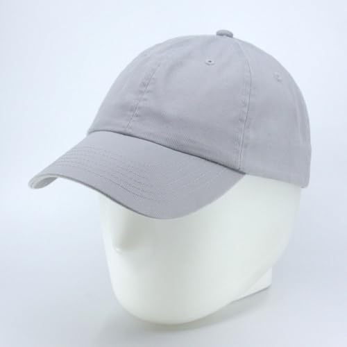 Image of Classic Washed Cotton Baseball Cap - Vintage Adjustable Dad Hat, Curved Bill for Men Women, Outdoor Everyday Wear