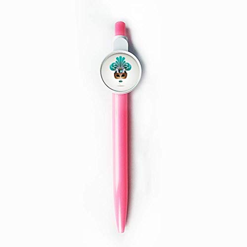 Stylo à bille rétractable bleu Carnaval de Venise pour égayer vos notes de bureau