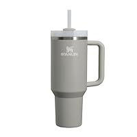 STANLEY 1913 Quencher H2.0 Flowstate Tumbler 1.2L - Cold for 11 Hours - Iced for 48 Hours - Metal Water Bottle with Straw, Handle and Lid - Dishwasher Safe - Travel Mug for Cold Drinks - Ash