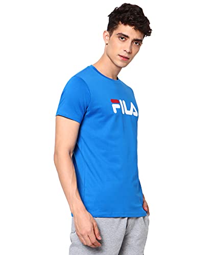 Image of FILA Men's Solid Regular Fit T-Shirt