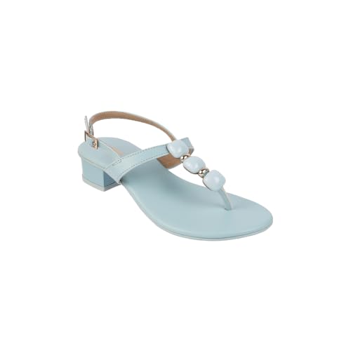 Image of Metro Women Faux Leather Beaded Thong Casual Sandals