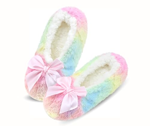 Image of Keyela Women Cozy Warm Slipper Socks, Non Slip Gripper Indoor House Socks | Soft warm cozy fabric, gripper anti-slip bottom for bedroom, lounge and all indoor daily use