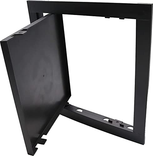 8" x 8" Anthracite Plastic Access Panel, Plumbing, Electricity, Alarm Wall Cover Plate for Drywall, Box Door Lock, Latch - Image 4