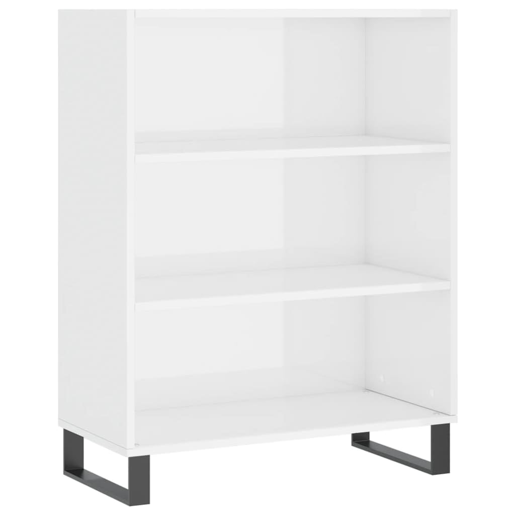 Estantería moderna blanca de 3 compartimentos para organizar libros y decoración en el salón