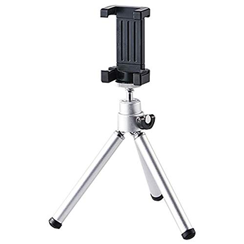 Elecom P-STALSV Smartphone Compact Tripod, 2-Stage Telescopic, Silver
