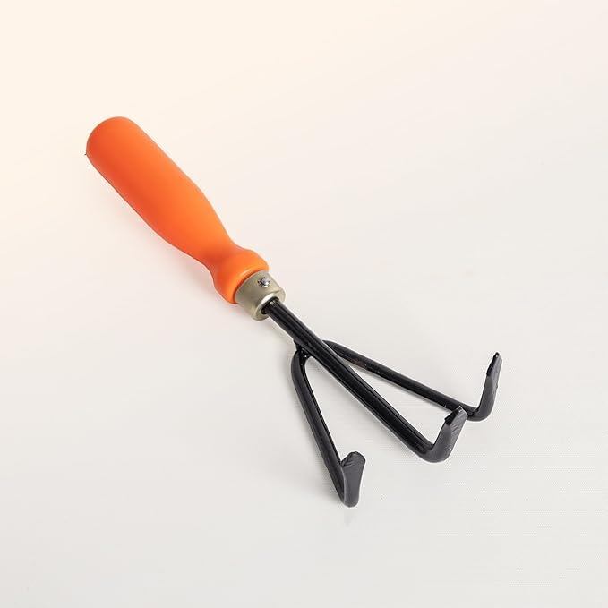 Leafypets Garden Hand Cultivator, mini Hand rake, Hand Cultivator, Garden Cultivator, 3prong Garden Cultivator Hand rake Garden rustproof Waterproof Pack of 1. - Image 2 thumbnail