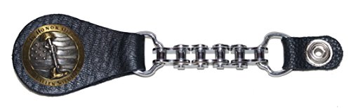 Handmade Fallen Soldiers Bike Chain Vest Extender Set. Made in Texas Black