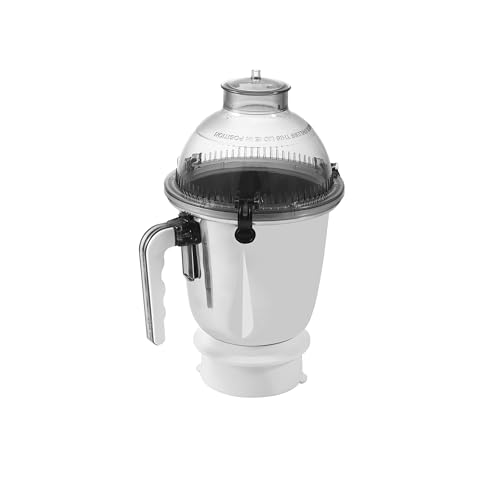 Image of Sujata Dome Steel Jar, 1500 ml, (White)