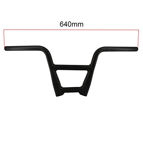 Bike Handlebars Road Bicycle Handlebars Aluminum Alloy Lightweight Riser Bar Cycling Riser Bar for MTB Fixed Gear Bikes 640*22.2*22.2mm Black