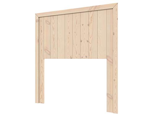 LA WEB DEL COLCHON - Cabecero de Madera Rústico Véneto para Cama de 80 (90 x 120 cms) Crudo sin Pintar | Cabeceros Madera | Dormitorio Matrimonio | Cabezal Cama |Estilo nórdico