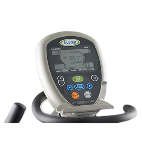 T4r Recumbent Cross Trainer Stepper, Gray/Green, Low-Impact Exercise with Adjustable Arm & Leg Position, 360-Degree Swivel Seat, Engaging Programs, & Compatible with Free NuStep Wellness App - Image 4