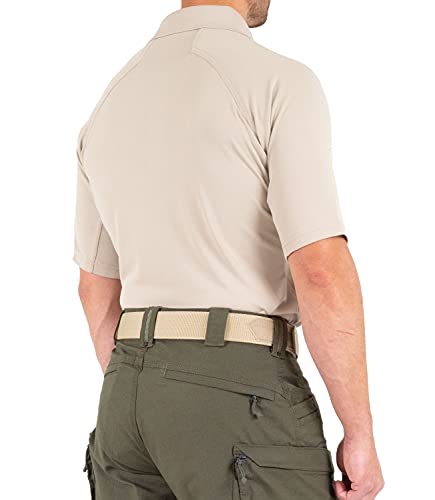 Polo Performance First Tactical beige robuste manches courtes premium