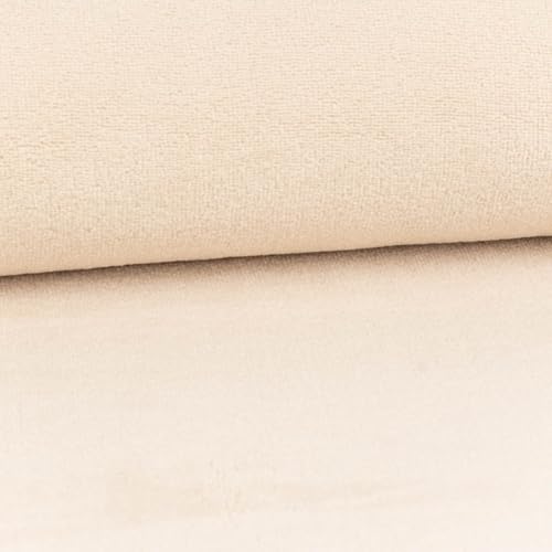 SCHÖNER LEBEN. Tela de rizo de bambú Terry Velvet Bamboo, suave, color arena, 1,5 m de ancho