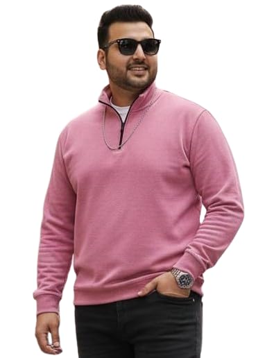 Men Grey Check High Neck Winter Sweater