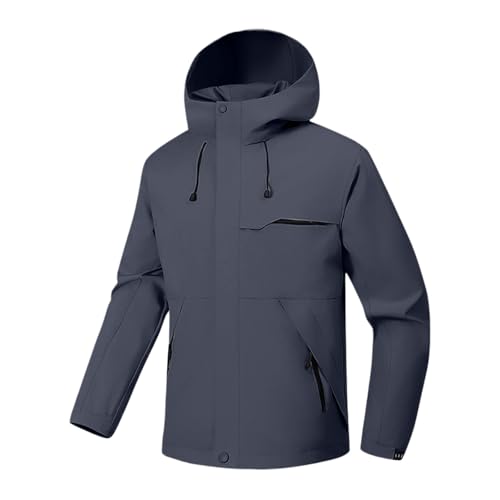 Chaqueta ligera impermeable para mujer, abrigo de lluvia encerado con capucha para senderismo 5