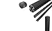 CRL R36EKBL Matte Black AWS 3" Diameter Round 180 Degree 36" End Post Kit
