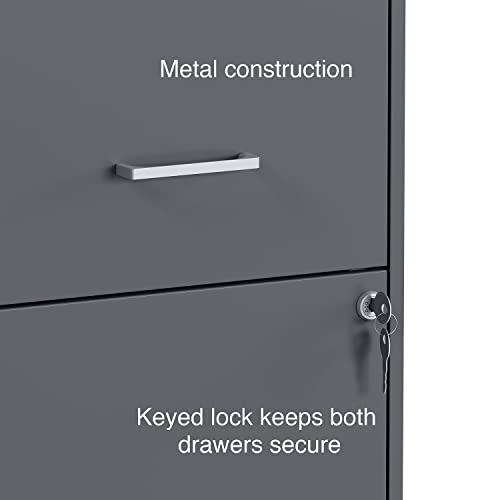 Office Designs 2 Drawer Vertical File Cabinet, Graphite, Letter, 18''D (14443/17783) - Thumbnail 5