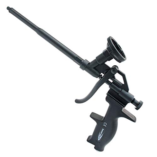 bond-it Heavy Duty Teflon PU Foam Gun – Pistola per un uso quotidiano, Teflon (PTFE) con rivestimento in poliuretano con flusso regolabile in acciaio INOX ugello consente di schiuma poliuretanica da applicare in piccoli spazi, facile da usare con il riempimento di schiuma.