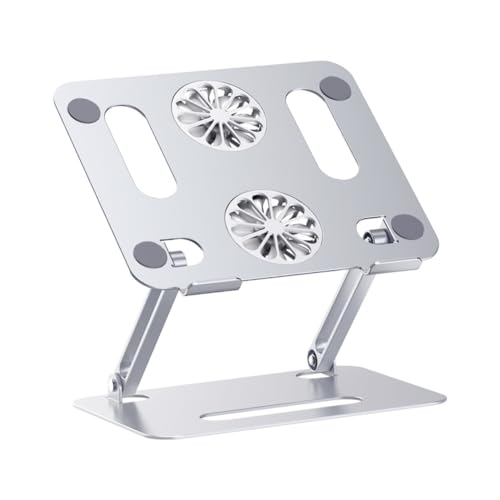 Yardenfun 高さ調節可能なアルミ製双風扇冷却スタンド ノートパソコン用 まで対応 ゲーミングラップトップ放熱器