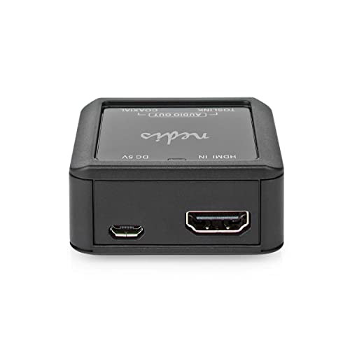 Nedis Digital Audio Converter | 1-Way | Connection Input: Dc Power / Hdmi Input To Connection Output: 1X Coax Audio / 1X Toslink Female | Automatic | - 5