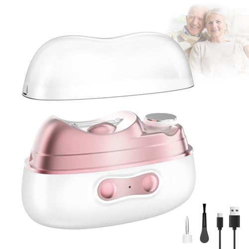 Electric Nail Clippers for Toenails Fingernail - 2026 4 in 1 Automatic Nail Trimmer with Nail File/Polishing/Gel Nail Light - USB Rechargeable for Baby/Kids/Adults/Seniors Thick Nails