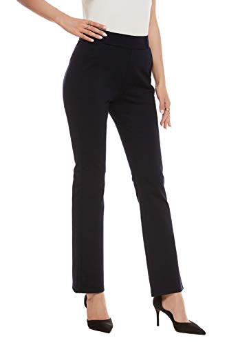 Women's Pull On Barely Bootcut Stretch Dress Pants3