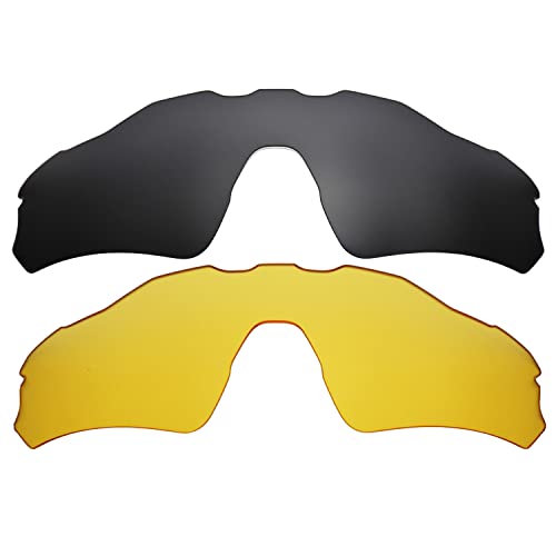 Lentilles Radar EV Path polarisé noir jaune transparent pour verres rayés